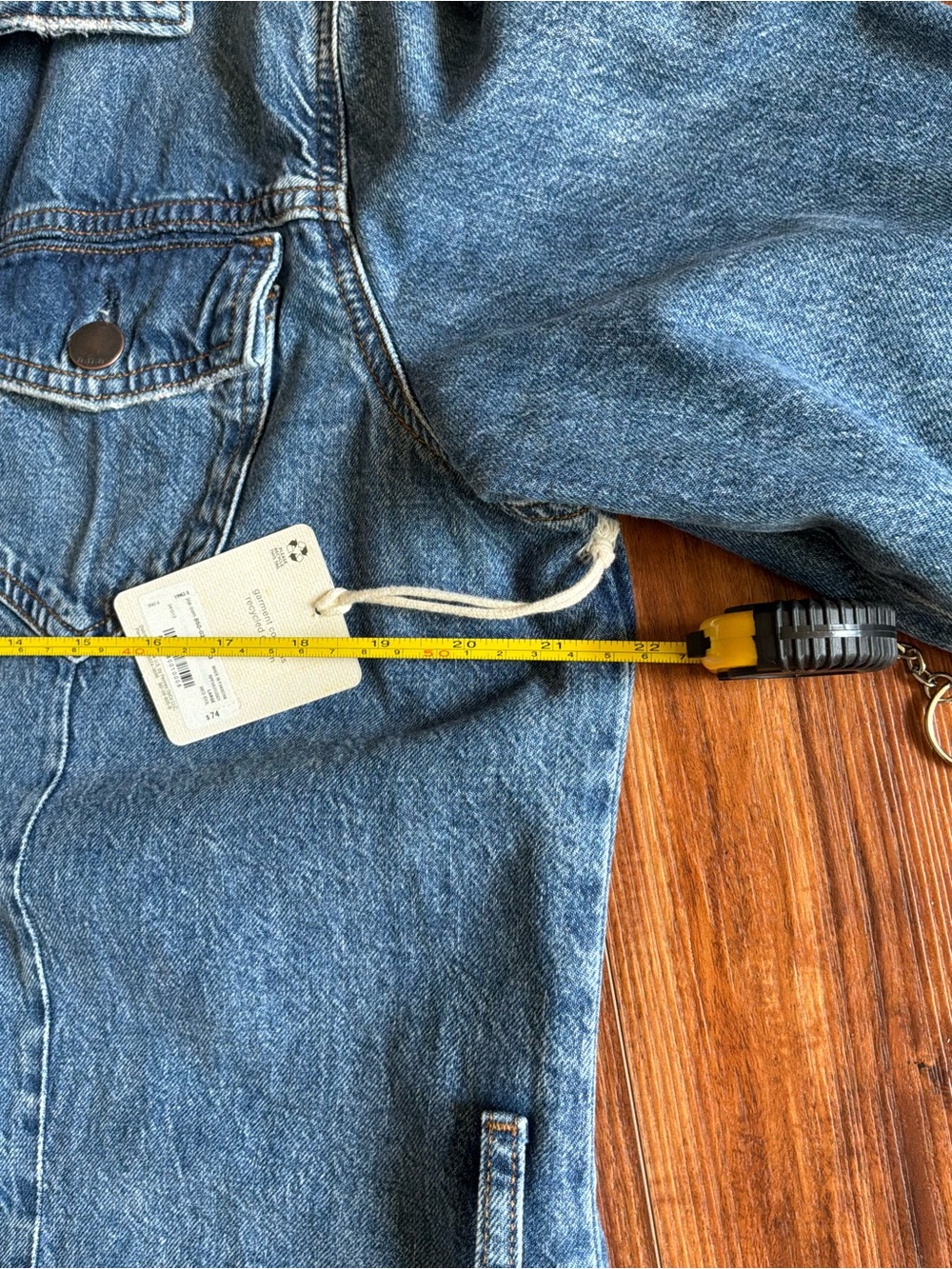a.n.a Dark Blue Denim Long Sleeve Shirt Dress - Picture 12 of 13